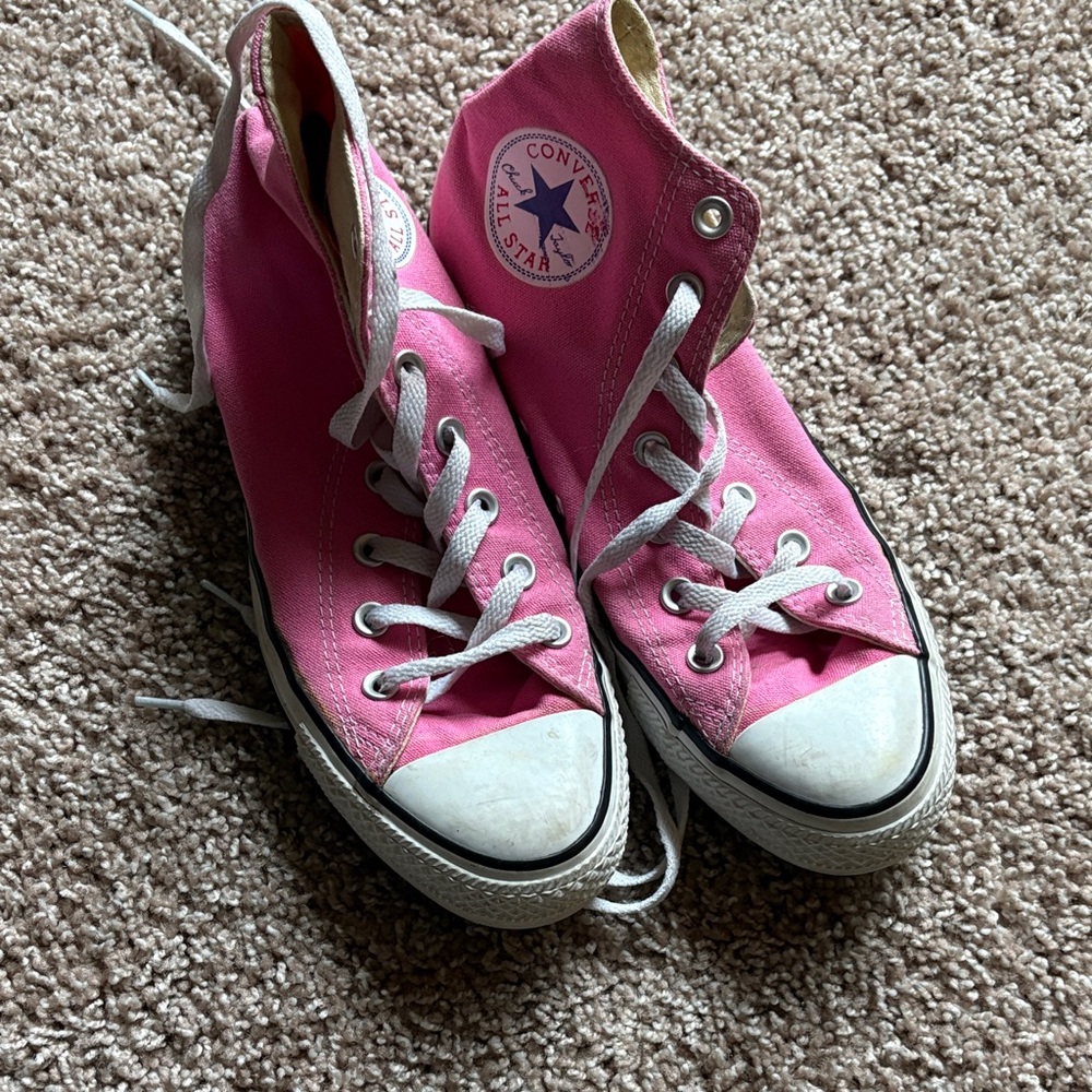 Converse Pink High Top Sneakers